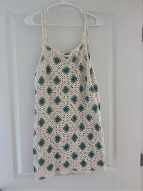 NWT Cream Crochet Mini Dress